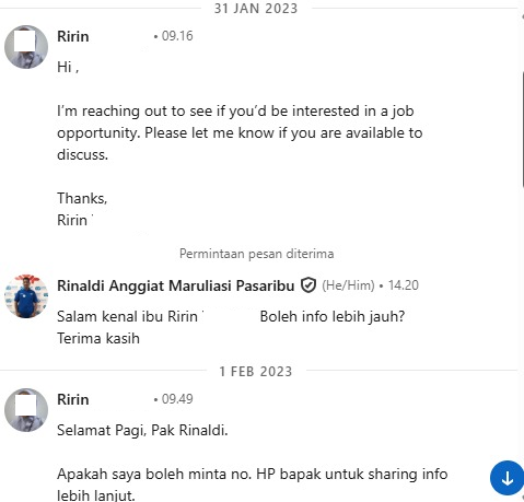 undangan interview linkedin